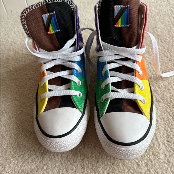 Unisex Converse Chuck Taylor All Star Pride Rainbow Sneakers A06032C M 5 W 7 - Picture 7 of 7